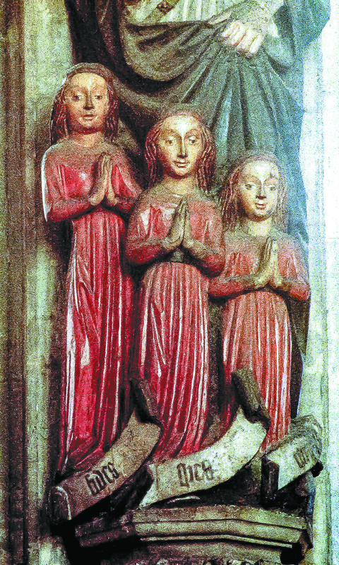 Franz Josef Rupprecht Spes, Fides, Caritas (Glaube Hoffnung, Liebe) - die drei Märtyrer-Töchter der hl. Witwe Sophia (Weisheit)Stephansdom Wien© Foto: Franz Josef Rupprecht GmbH, A-7123 Mönchhof, Raiffeisenkasse Mönchhof, Konto.-Nr.: 17.608