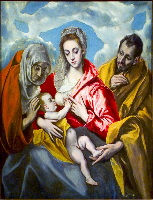 Hl. Familie, hl. Anna / Rupprecht@kathbild.at, Franz Josef Rupprecht Die Hl. Familie mit der hl. Anna Um1587-1596 El Greco - Domenikos Theotokopoulos © Franz Josef Rupprecht, A-7123 Mönchhof, Bank: Raika Mönchhof (BLZ 33054), Kto.: 17.608